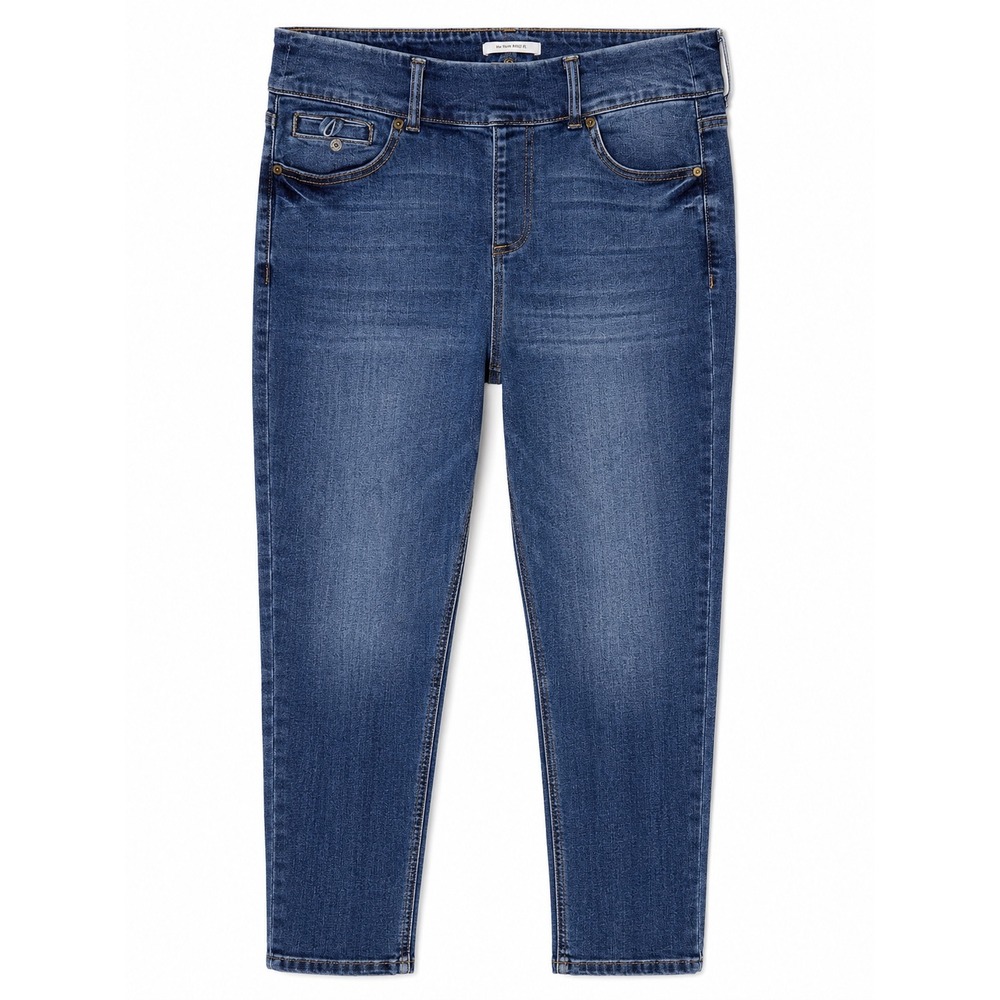 Westbound Blue High Rise Pull On Jeans 12P S Stretch Denim Petite Slim Leg